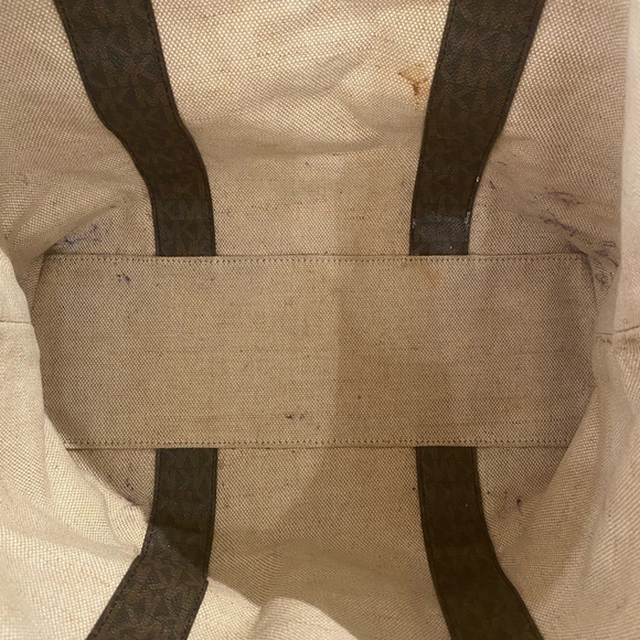 MICHAEL KORS Signature Eva Tote Shoulder Bag w/ Embossed Croc Leather Trim - Picture 7 of 16